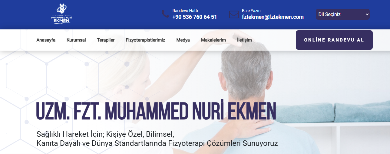 Uzm. Fzt. Muhammed Nuri Ekmen - Sağlık ve Fizyoterapi 