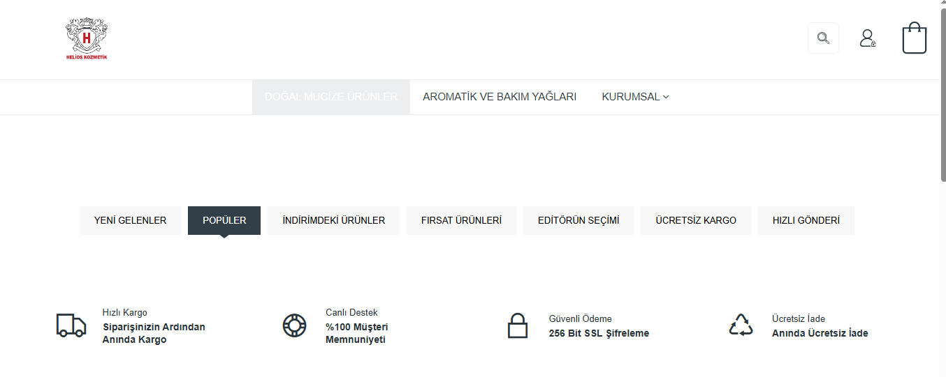 Helios Kozmetik - E Ticaret